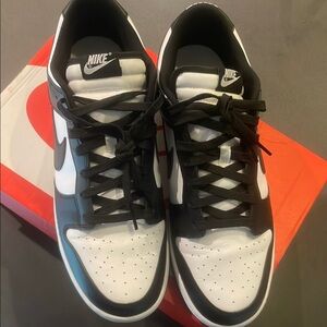 Nike Black and White Dunk Sneakers Classic Design